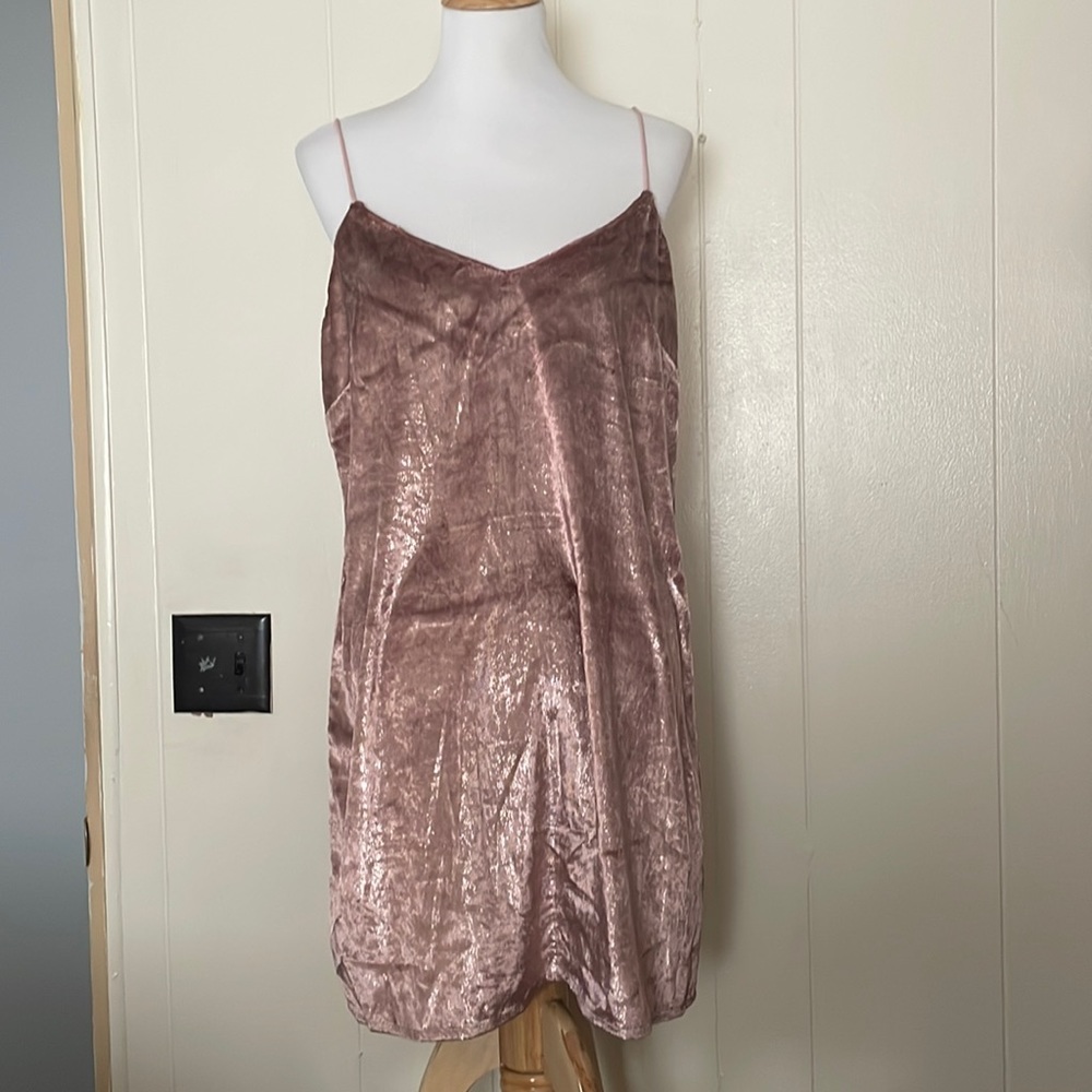 Top shop size 10 pink shimmer crushed velvet